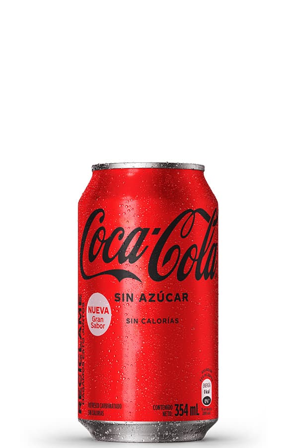 Cervecería Hondureña Coca Cola lata sin azúcar 12 oz