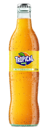 Refresco Tropical Banana Tropical vidrio 350ml cervecería hondureña