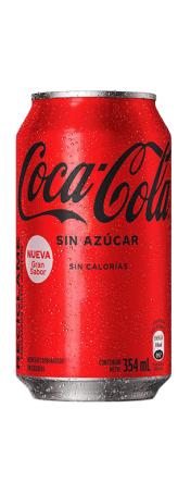 Refresco Coca Cola sin azúcar lata 12oz cervecería hondureña Coca Cola sin azúcar lata 