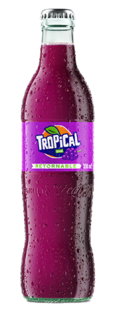 Refresco Tropical Uva Tropical vidrio 350ml cervecería hondureña Uva Tropical Botella de Vidrio 