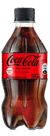 Refresco Coca Cola sin azúcar PET 355ml cervecería hondureña Coca Cola sin azúcar Botella PET 