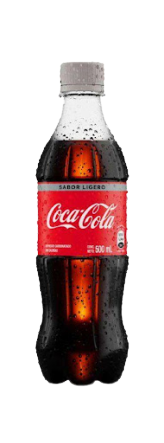 Refresco Coca Cola sabor ligero PET 500ml cervecería hondureña Coca Cola sabor ligero Botella PET 