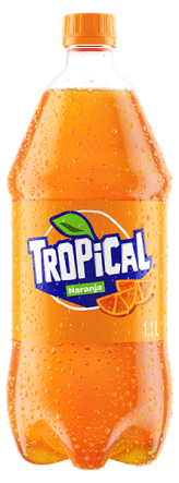 Refresco Tropical Naranja Tropical PET 1.1L cervecería hondureña Naranja Tropical Botella PET 