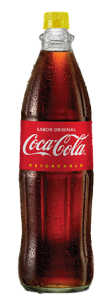 Refresco Coca Cola sabor original vidrio 1.25L cervecería hondureña Coca Cola sabor original Botella de Vidrio 