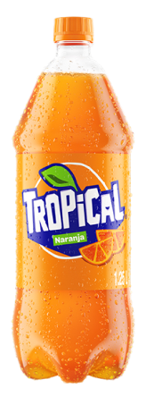 Refresco Tropical Naranja Tropical PET 1.25L cervecería hondureña Naranja Tropical Botella PET 