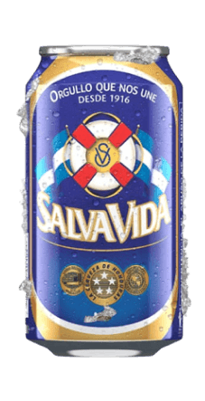 Cerveza SalvaVida Lata 12oz cervecería hondureña Lata de aluminio 